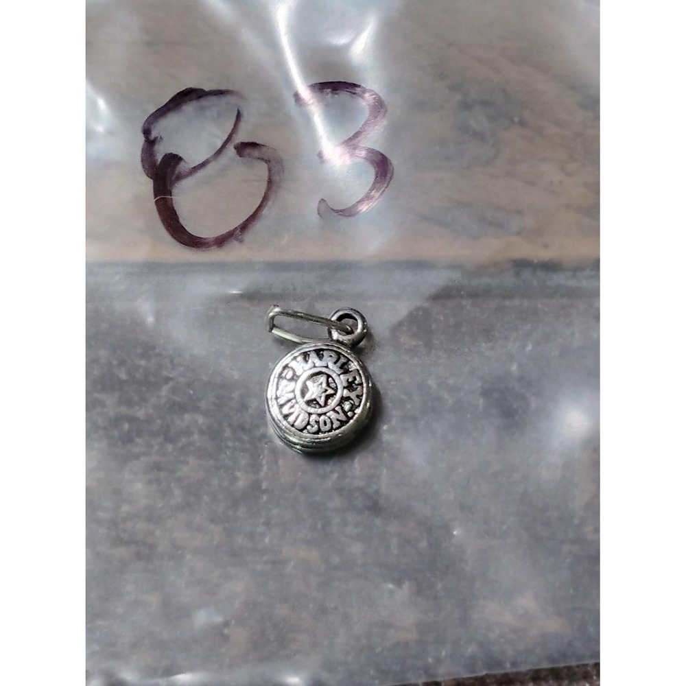 Harley-Davidson Sterling Silver 925 Star Logo Round Charm vintage